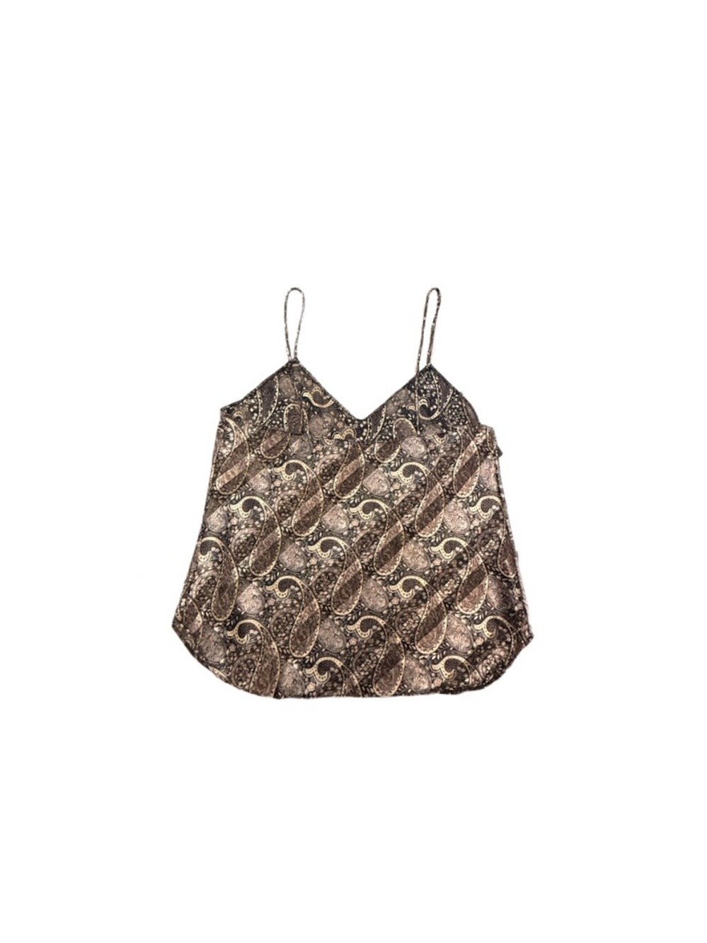 Vintage Paisley Cami Top Indulgence  Brown Silky Lingerie